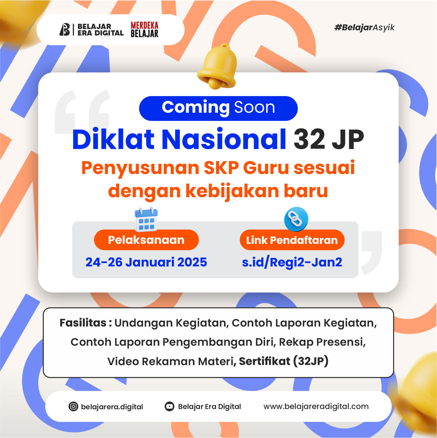 Diklat 32JP: Penyusunan SKP Guru sesuai dengan kebijakan baru (24-26 Januari 2025)